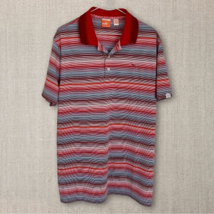 Mens Puma Striped Golf Polo